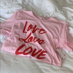 Pink Lily LOVE graphic tee